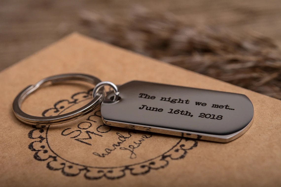 Custom Star Map By Date Keychain, Anniversary Gift For Him, Boyfriend Gift, Dog Tag Army Pendant, Birthday Gift For Men, Night Sky, RP.2