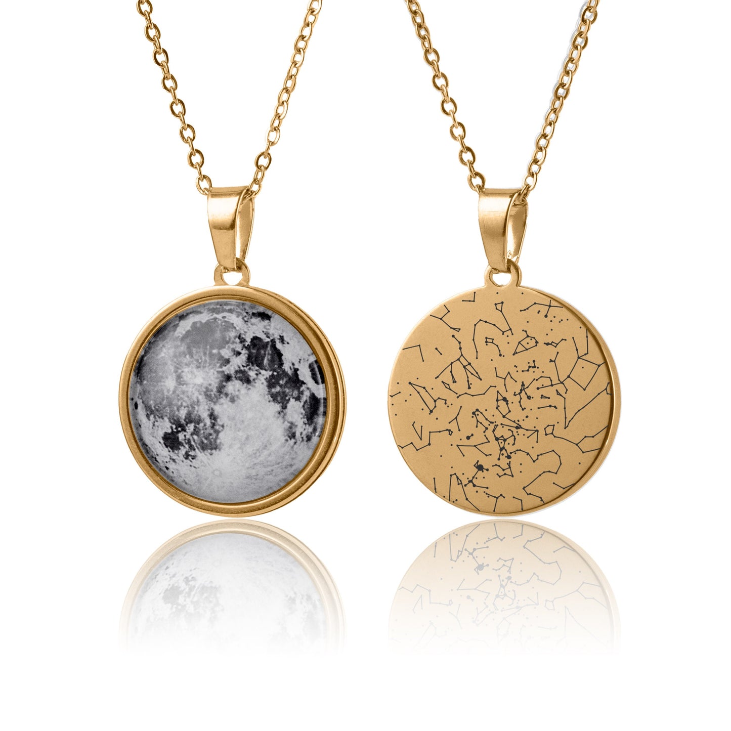 Anniversary Gift For Girlfriend, Custom Moon Phase And Star Map By Date Necklace, Birthday Gift For Women, Personalized Gift For Her, KP.7
