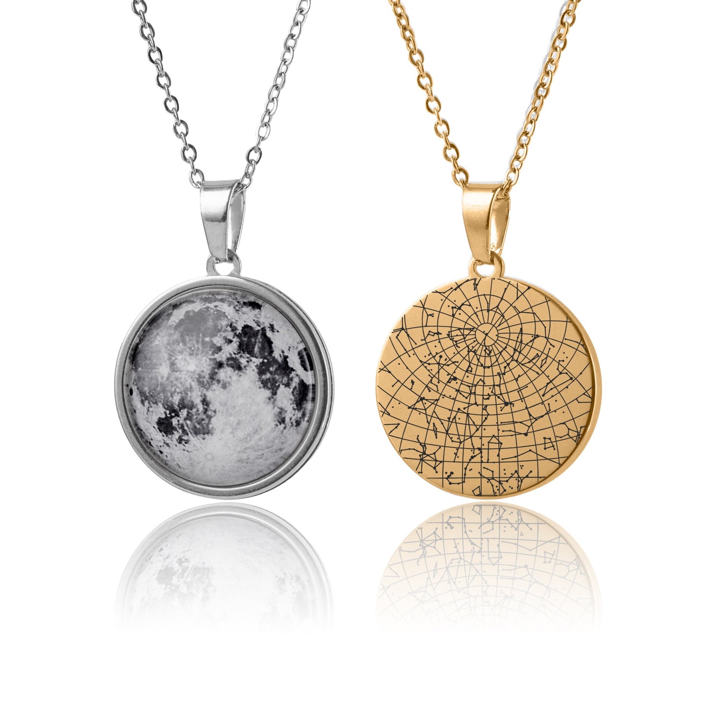 Anniversary Gift For Girlfriend, Custom Moon Phase And Star Map By Date Necklace, Birthday Gift For Women, Personalized Gift For Her, KP.7