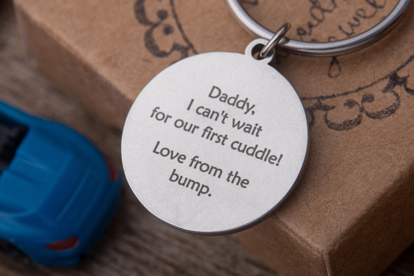 Ultrasound Keychain With Custom Message, Gift For First Time Daddy To Be, Personalized Baby Picture Photo Keyring, Pregnancy Expecting, C.1