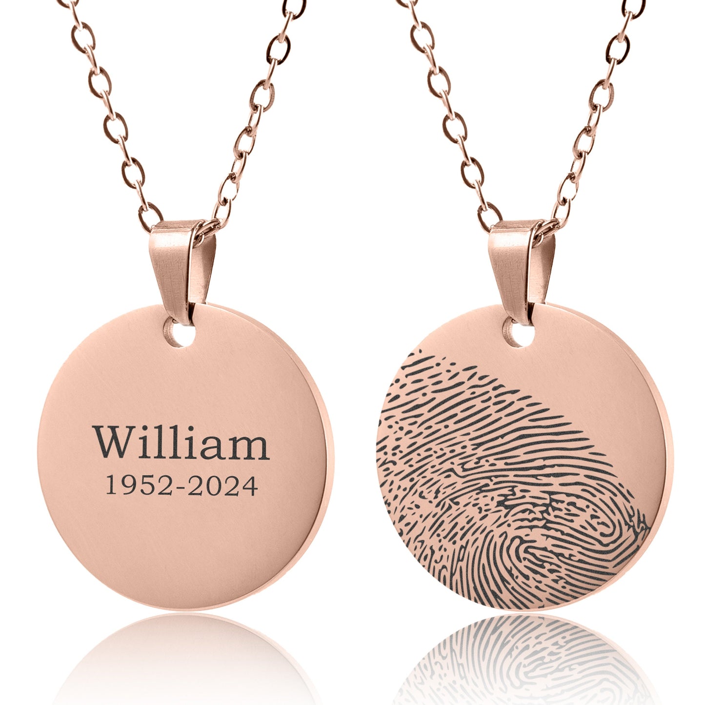 Fingerprint Necklace with Handwriting, Custom Memorial Jewelry, Thumbprint Keepsake, Bereavement Gifts, Personalized Grief Gift, KP.2