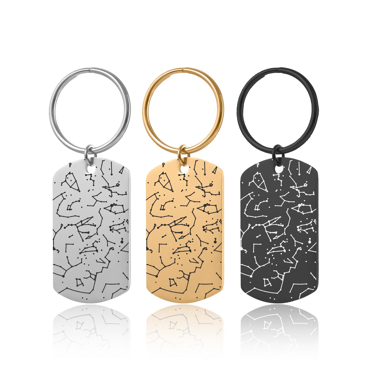 Custom Star Map By Date Keychain, Anniversary Gift For Him, Boyfriend Gift, Dog Tag Army Pendant, Birthday Gift For Men, Night Sky, RP.2