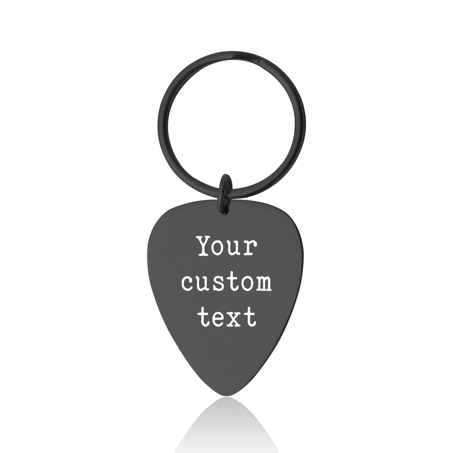 Personalized Guitar Pick Keychain With Custom Words, Gift For Guitarist, Musician, Music Lover, Bandmate, Boyfriend, Men, Band Member C.2