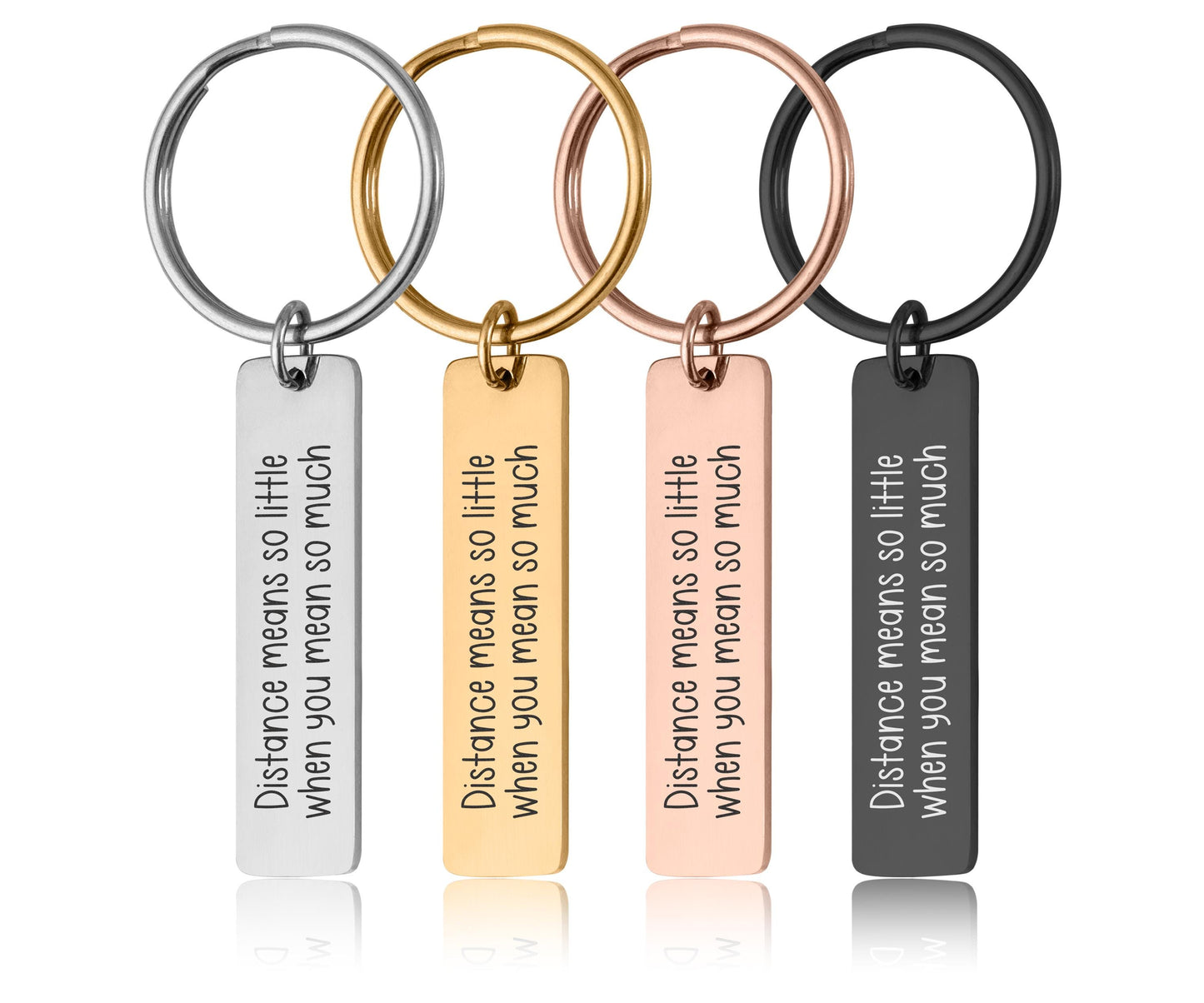 Custom Keychain with Two Locations, Personalized Long Distance Relationship Gift for Boyfriend, Girlfriend Best Friend Engraved Text, C.2