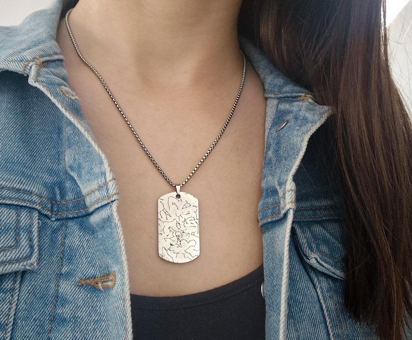 Personalized Special Day Keepsake Gift - Star Map Necklace by Date and Place - First Date, Wedding, Child Birth or First Kiss Reminder, RP.2