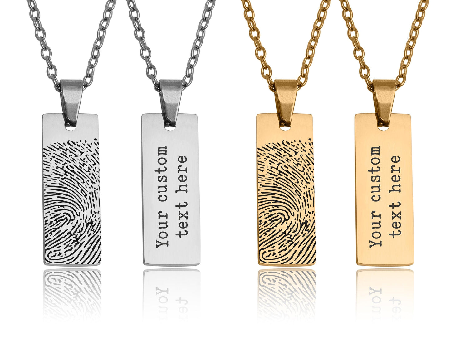 Memorial Fingerprint Necklace, Personalized Remembrance Gift For Him, Loss Of Father, Mother, Dad, Mom, Thumbprint Keepsake For Men, C.2