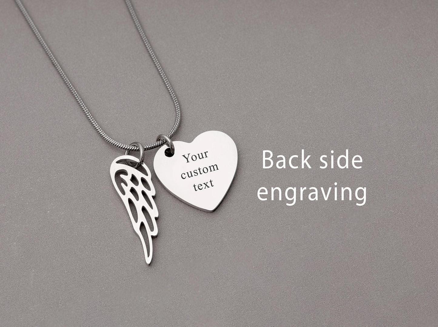 Actual Fingerprint and Handwriting Memorial Necklace, Custom Laser Engraved Jewelry, Personalized Keepsake, Sympathy Grief Gift For Her, C.2