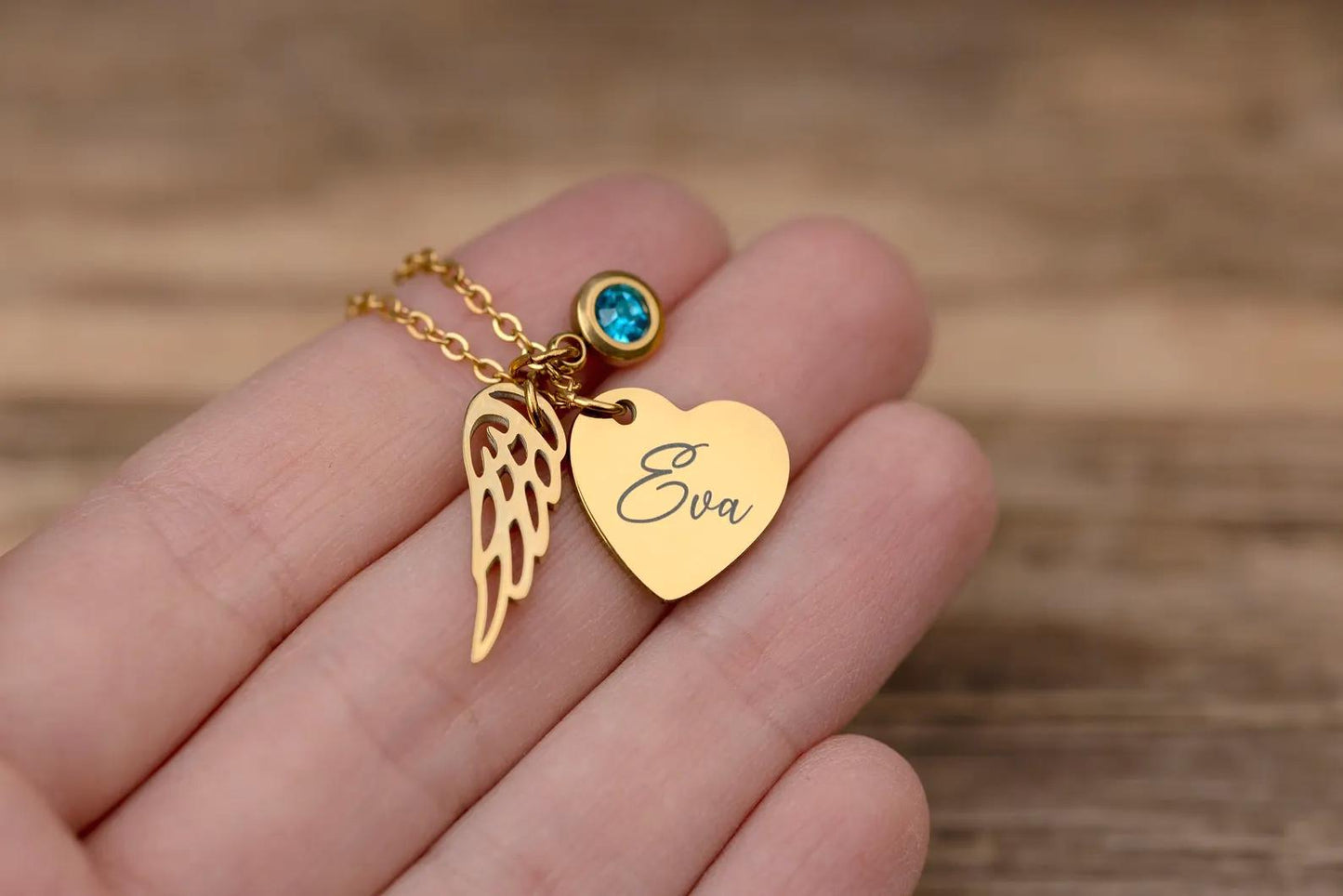 Baby Loss Sympathy Gift, Memorial Child Loss Necklace, Stillborn Remembrance Jewelry, Miscarriage Keepsake, Angel Wing and Birthstone, KP.5