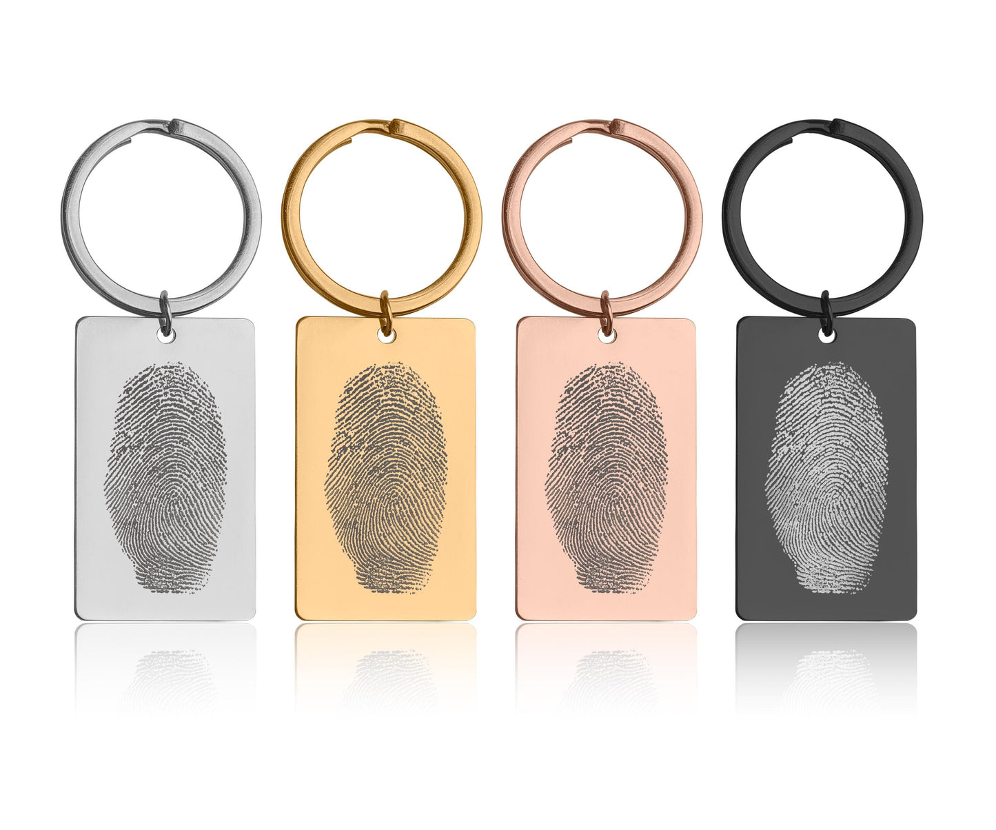 Memorial Keychain with Actual Fingerprint, Custom Grief Gift, Big Size Keyring, Loss of Father, Loss of Mother, Personalized Keepsake, C.2