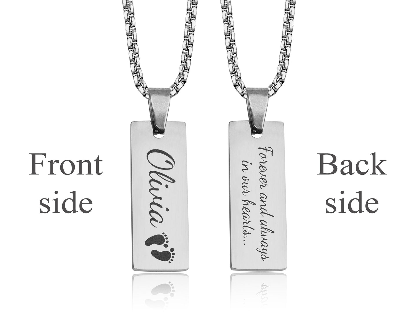Child Loss Memorial Necklace For Dad, Men Keepsake Necklace, Loss Of Baby Sympathy Gift, Father Grief Gift, Miscarriage Gift For Him, C.2