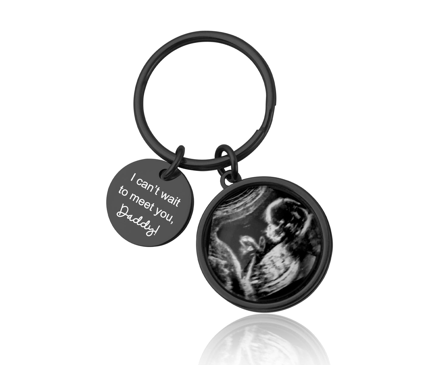 Personalized Ultrasound Keychain For First Time Daddy To Be, Baby Scan Sonogram Picture Photo Keyring, Pregnancy Father To Be Gift, C.1