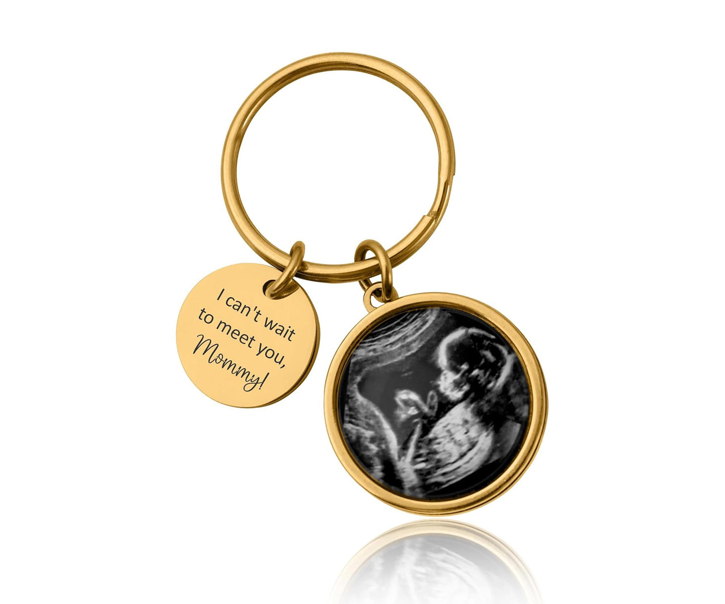 Personalized Ultrasound Keychain For First Time Daddy To Be, Baby Scan Sonogram Picture Photo Keyring, Pregnancy Father To Be Gift, C.1