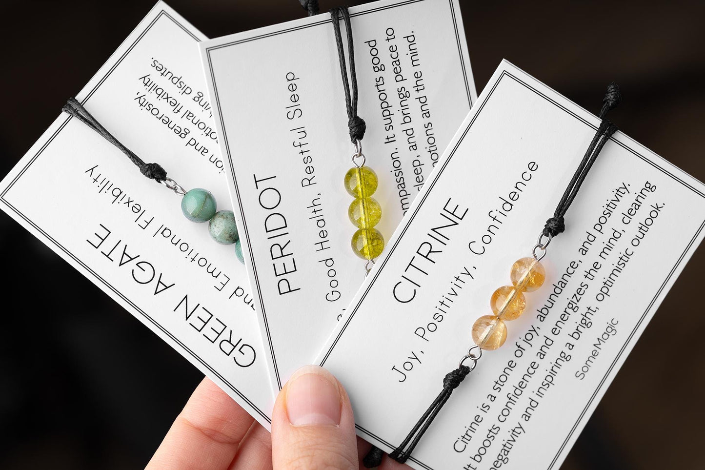 Clear Quartz Cord Bracelet - Adjustable Healing Crystal Jewelry for Clarity, Energy & Balance - Natural Gemstone Gift for Him or Her, MGM