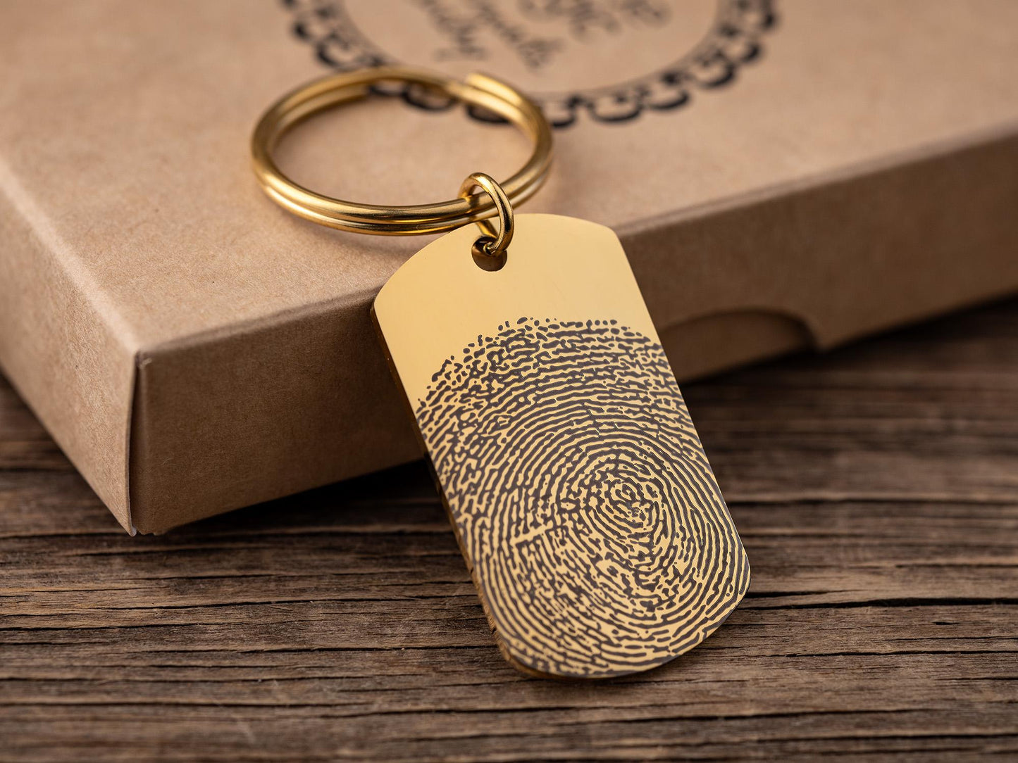 Actual Fingerprint Keychain With Handwriting, Loss Of Father, Son, Grief Gift, Engraved Custom Memorial Gift, Personalized Keepsake, C.2