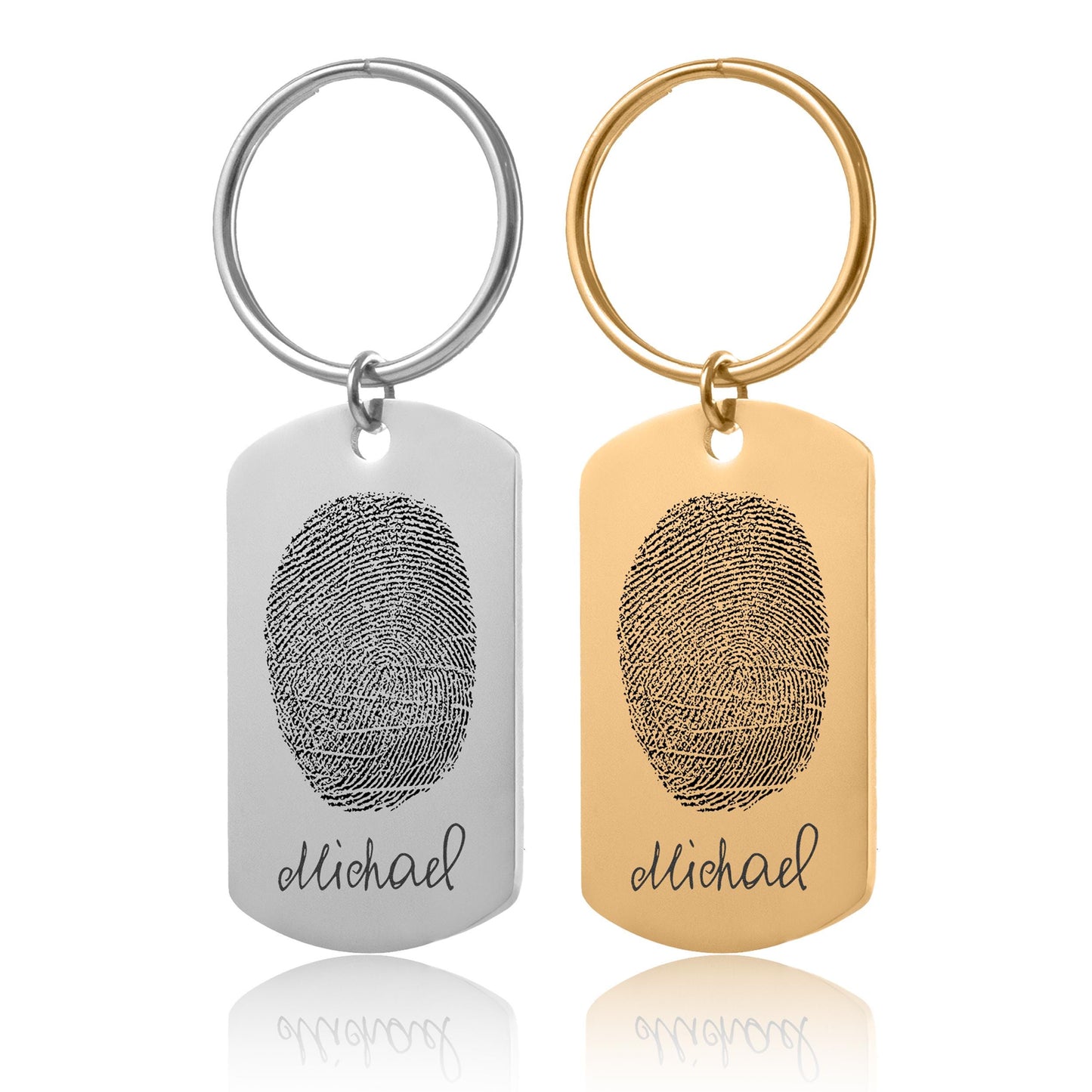 Memorial Fingerprint Keychain With Handwriting, Loss Of Father Dad Son Keepsake, Custom Sympathy Grief Gift, Personalized Keyring, C.2