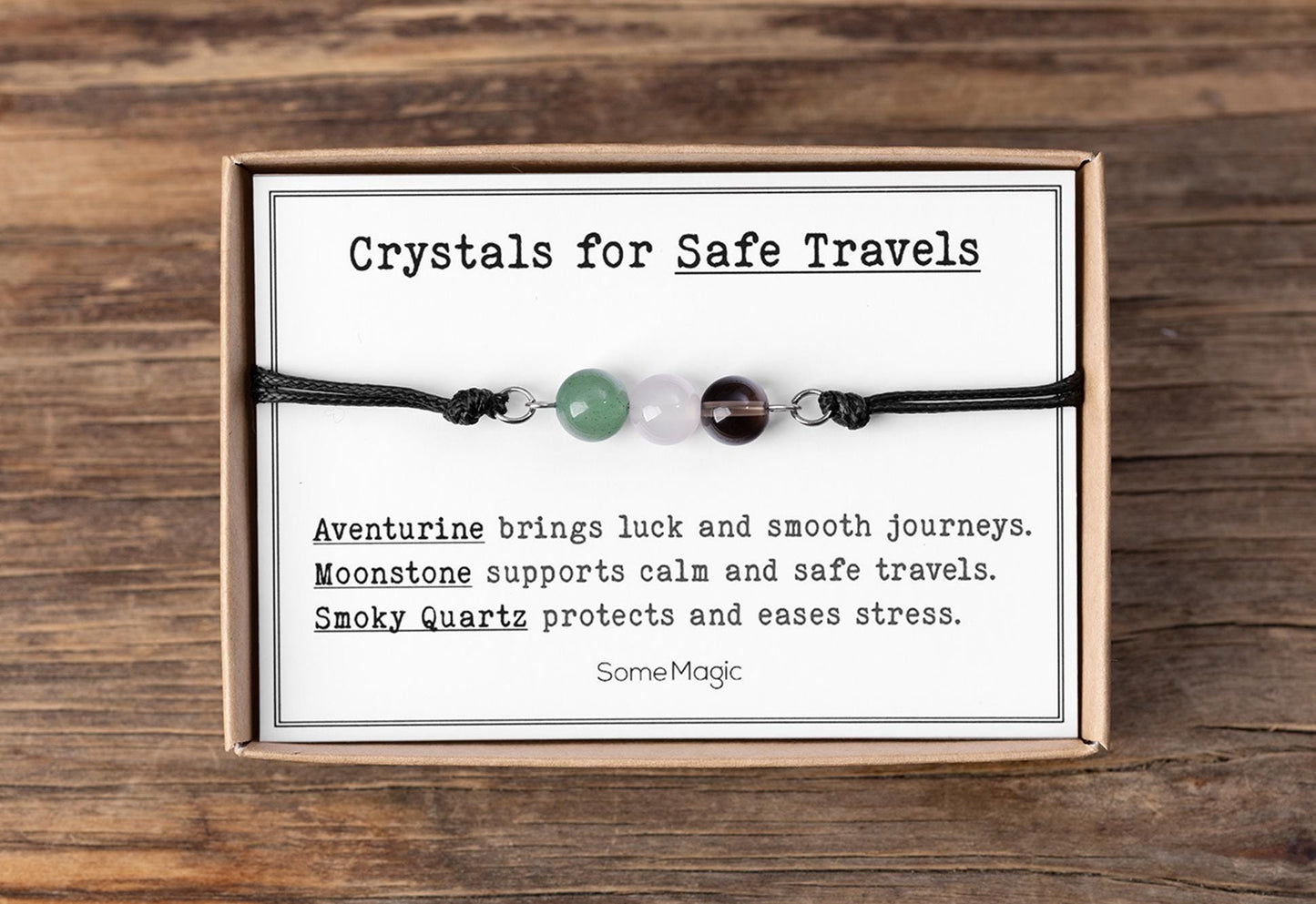 Adjustable Gemstone Bracelet - Safe Travels, Good Sleep, Healthy Pregnancy, Grief & Loss, Anxiety Relief, Positive Mindset, Good Health CGM
