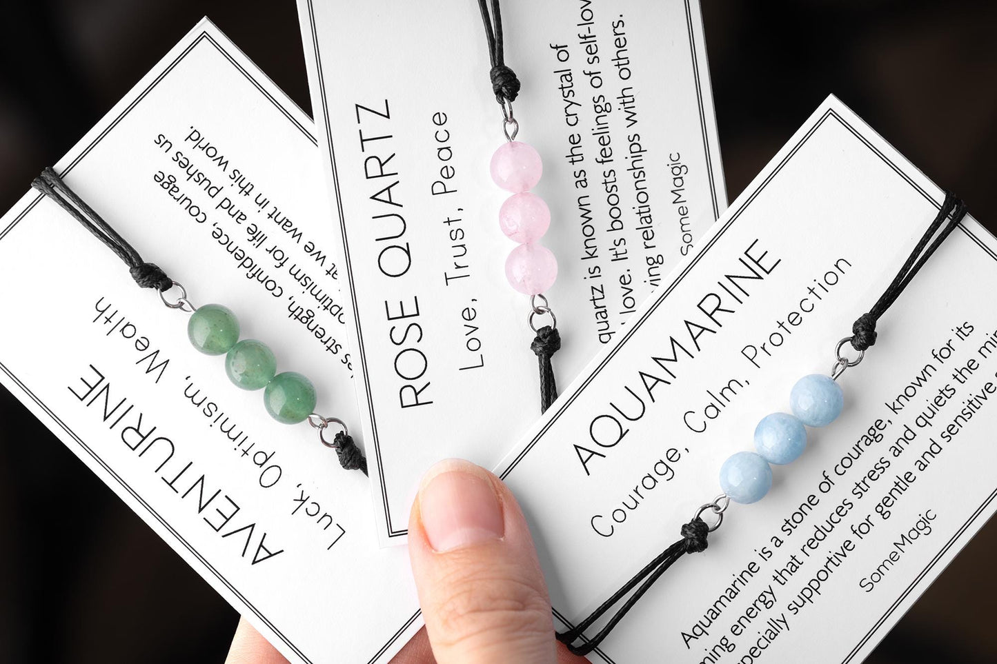 Clear Quartz Cord Bracelet - Adjustable Healing Crystal Jewelry for Clarity, Energy & Balance - Natural Gemstone Gift for Him or Her, MGM
