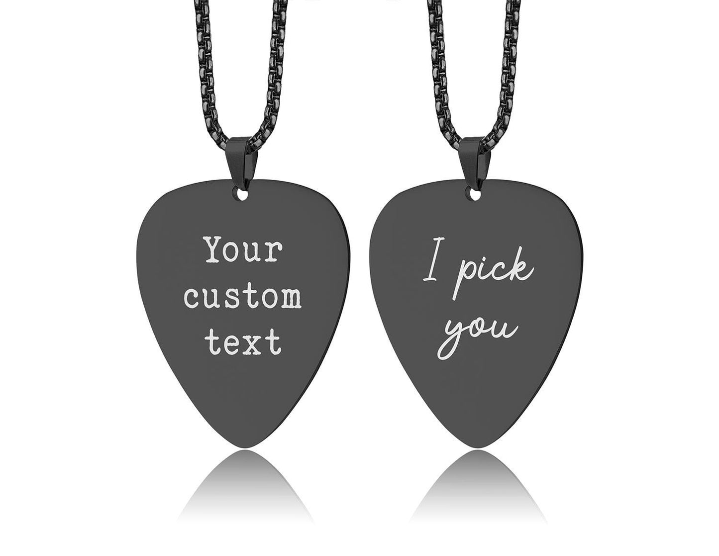 Custom Guitar Pick Necklace, Gift For Boyfriend, Girlfriend, Personalized Gift For Guitarist, Musician, Music Lover Gift Jewelry, C.2