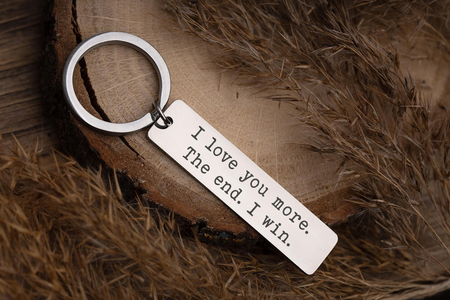 I Love You More Keychain, Gift For Boyfriend or Girlfriend, Romantic Gift for Partner, Birthday Gift For Men or Women, Gift for Him, Her C.2