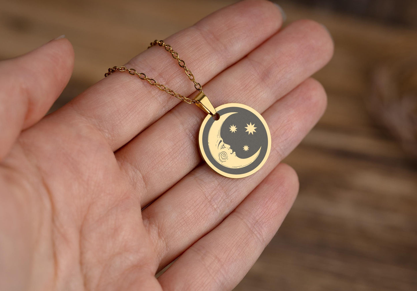 Crescent Moon Necklace for Daughter, Ready to Gift Inspiring and Motivating Birthday Jewelry Gift from Father, Mother, Parents, Keep Shining