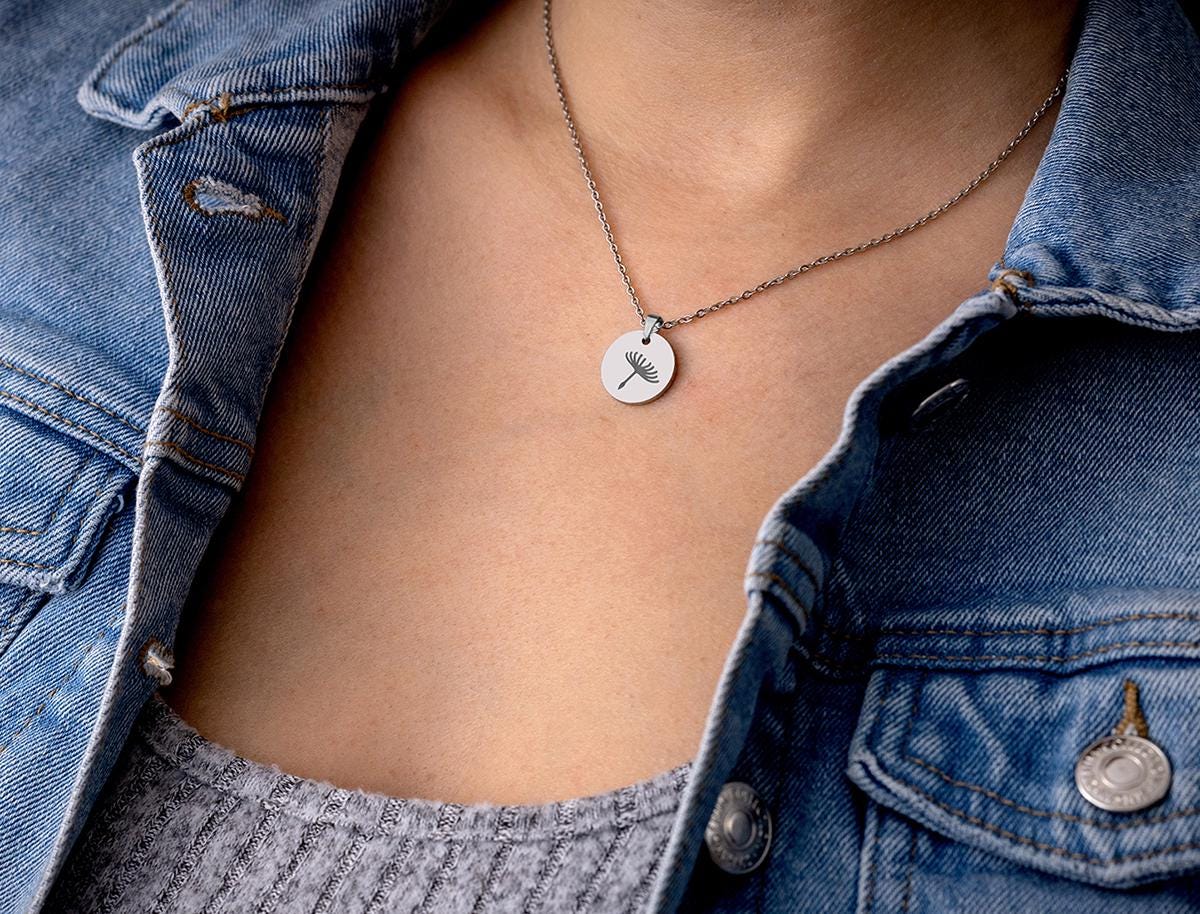 Set of Three Dandelion Necklaces for Mother and Two Daughters with Gift Card: The Love Between Mother and her Daughters is Forever, C.102
