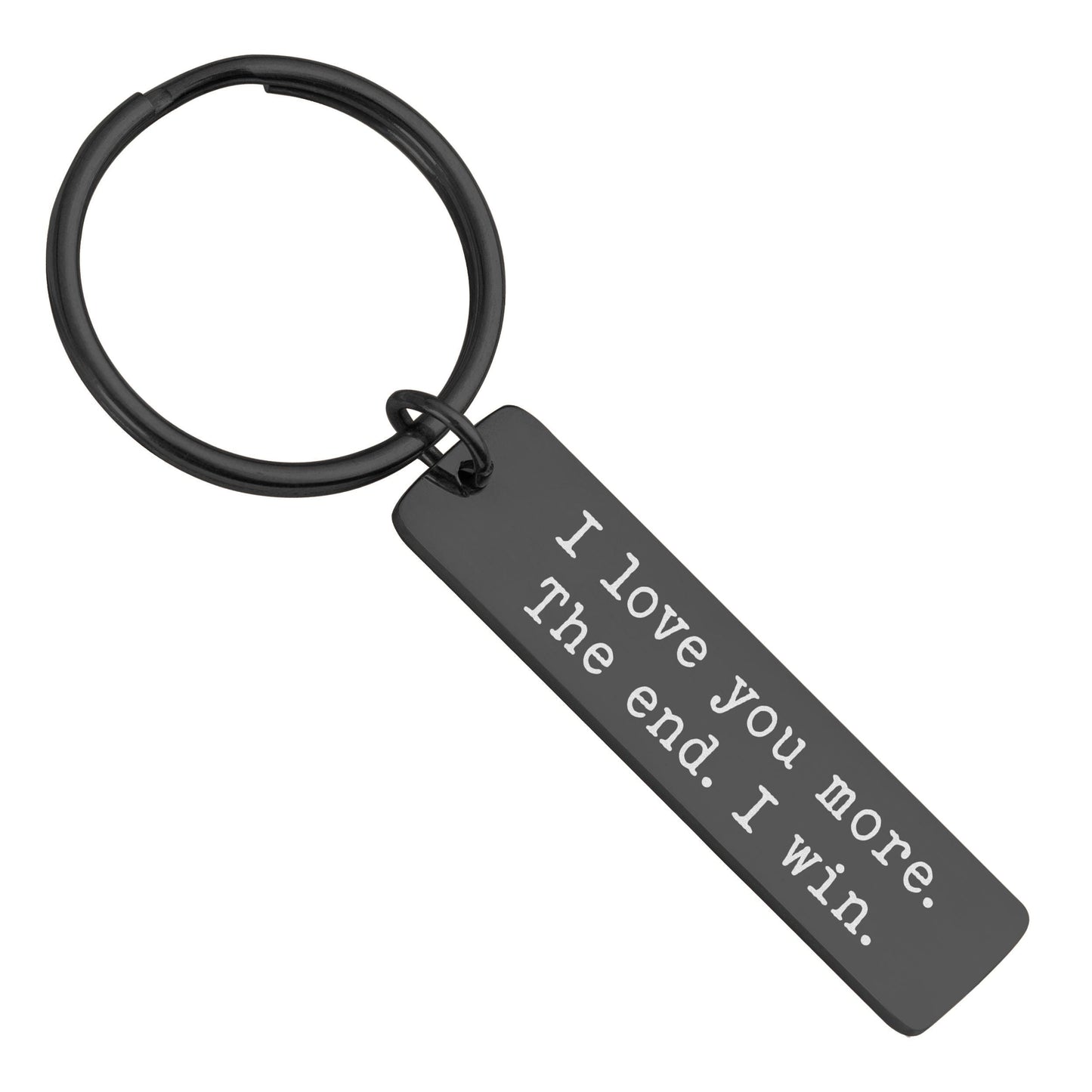 I Love You More Keychain for Boyfriend or Girlfriend, Playful Gift for Him or Her, Anniversary Gift for Men, Personalized Birthday Gift, C.2