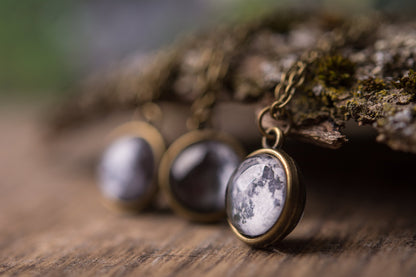 Double Sided Custom Moon Phase Necklace, Custom Birth Moon, Personalized Jewelry Gift, Mother's Day Gift For Mom, Gift For Daughter, KP.7