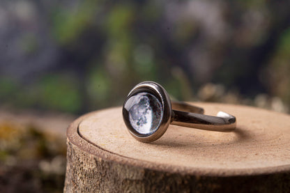 Custom Birth Moon Phase Ring, Personalized Jewelry Birthday Gift for Women, Custom Birth Moon Phase by Date, Anniversary Gift for Her, C.1