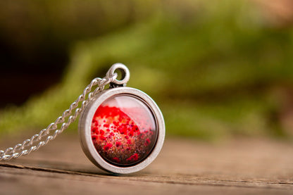 Poppy Field Necklace, Poppy Pendant, Poppy Jewelry, Silver Necklace, Silver Jewelry, Nature, Poppy Necklace, Mum Birthday Gift, KP.1