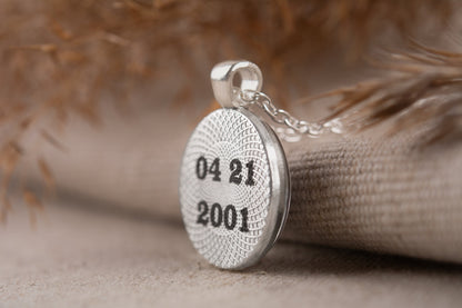 Personalized Moon Phase Necklace for Her Showing the Moon from Your Special Date - a Meaningful Birthday or Anniversary Gift for Women, KP.7