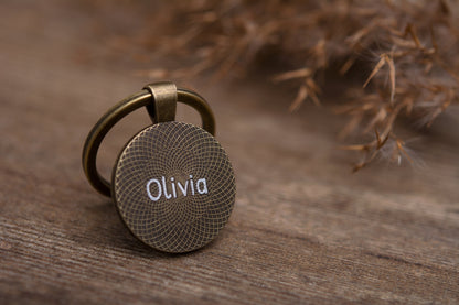 Full Moon Keychain, Handmade Gift, Gift for Men, Boyfriend Gift, Moon Jewelry, Moon Keyring, Husband Gift, Gift for Women, Girlfriend, C.1