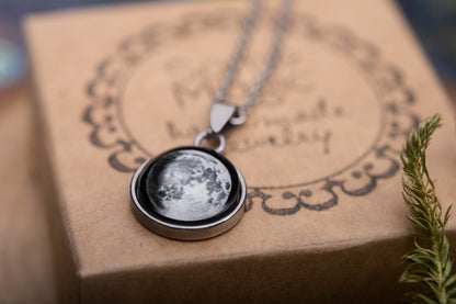 Personalized Star Map and Moon Phase Necklace, Jewelry Birthday Gift for Women, Personalized Gift for Her, Anniversary Necklace, KP.7