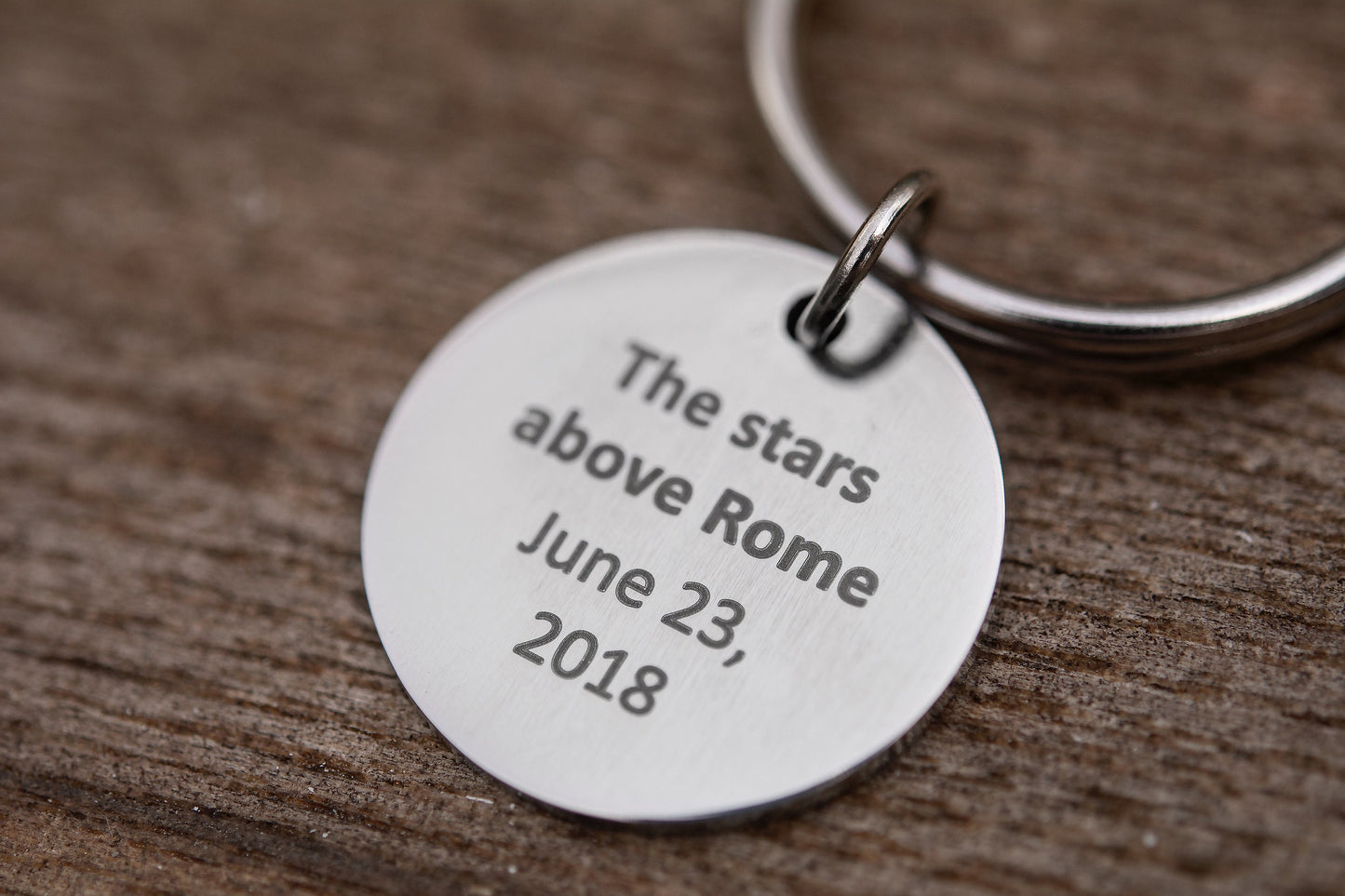 Star Map And Moon Phase Keychain, Engraved Custom Night Sky Keyring, Star Map By Date, Personalized Birthday Gift For Men, Anniversary, RP.2