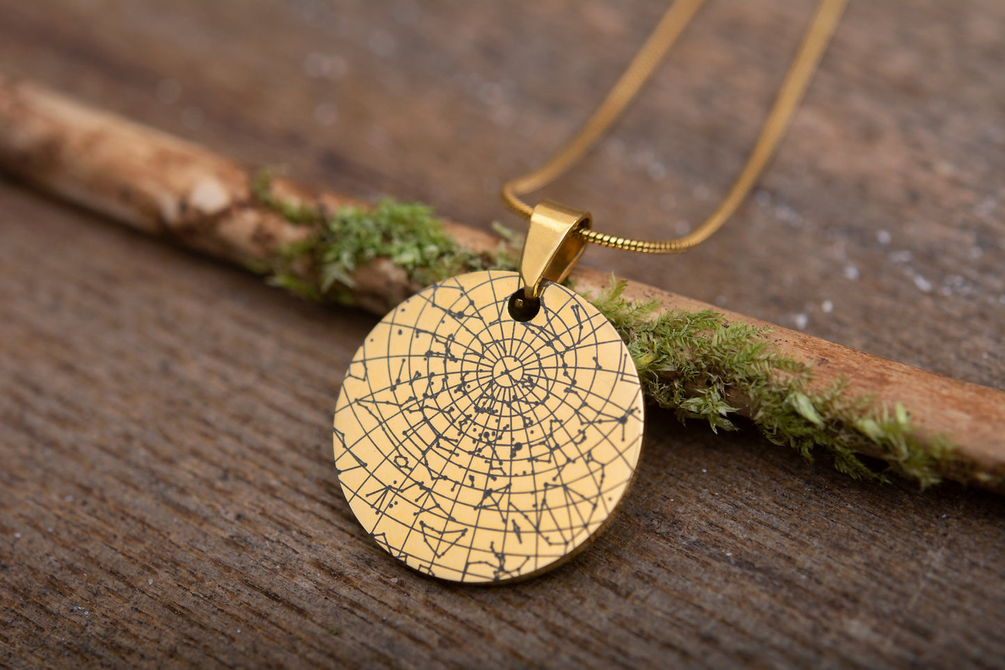 Personalized Star Map by Date Necklace with Gift for Wife, Custom Engraved Jewelry for Her, Anniversary or Birthday Gift for Women, RP.2