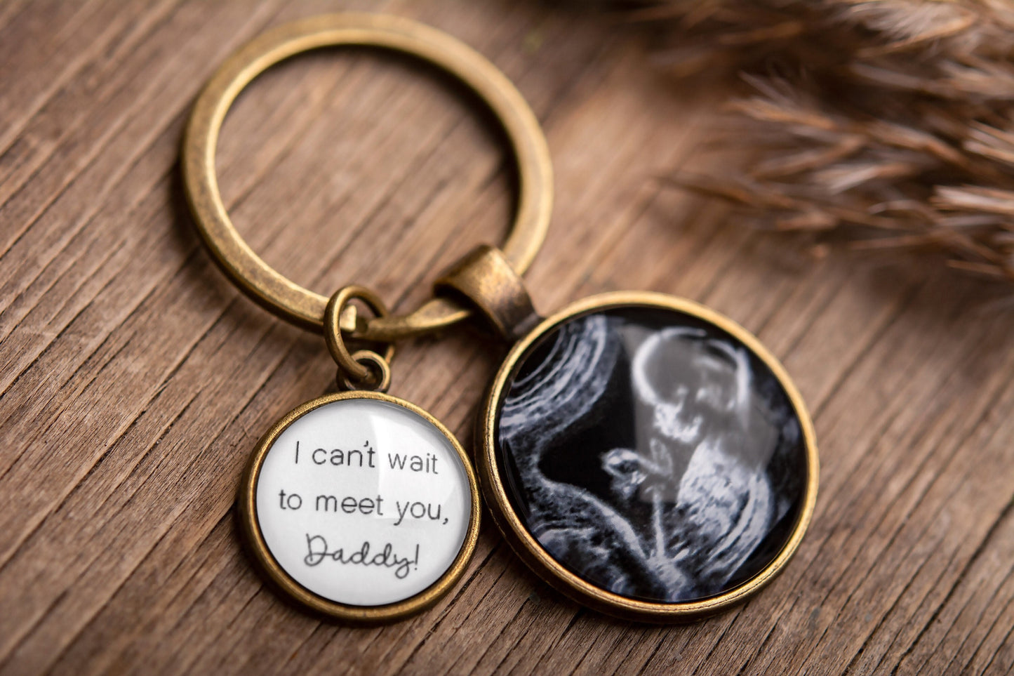 Personalized Ultrasound Photo Keychain, Pregnancy Gifts, Custom Daddy Keychain, Ultrasound Gifts, Mothers Day Gift, Father, New Dad, C.1