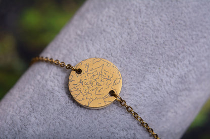 Custom Star Map Bracelet, Personalized Engraved Star Map By Date, Personalized Jewelry Gift For Women, Birthday Anniversary Gift, AP.1