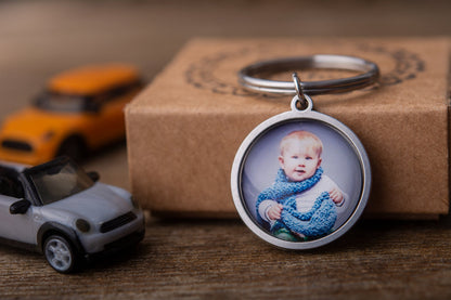 Personalized Your Baby Scan Keychain, Pregnancy Ultrasound Keyring, Sonogram Picture Photo Expecting Father New Dad Daddy To Be Gift, C.1