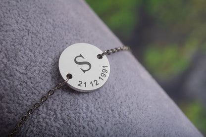 Custom Star Map Bracelet, Personalized Engraved Star Map By Date, Personalized Jewelry Gift For Women, Birthday Anniversary Gift, AP.1