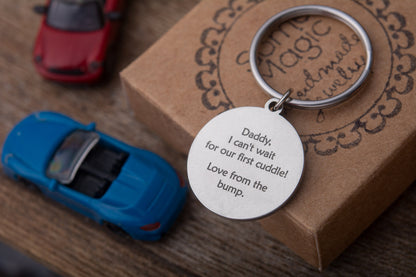 Personalized Your Baby Scan Keychain, Pregnancy Ultrasound Keyring, Sonogram Picture Photo Expecting Father New Dad Daddy To Be Gift, C.1