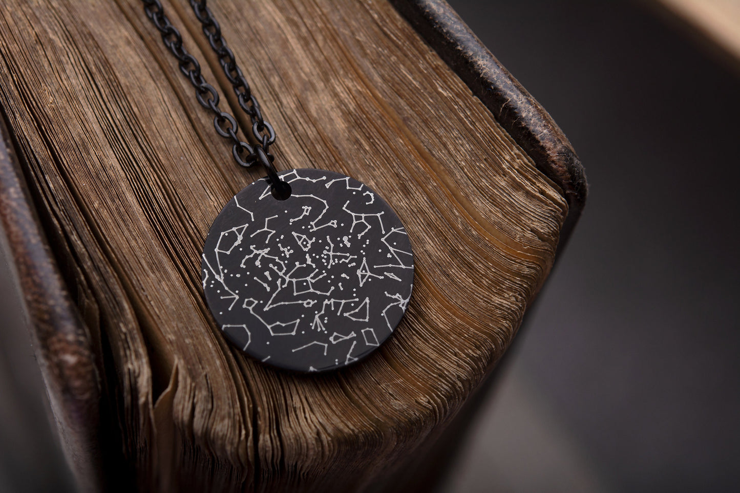 Engraved Custom Star Map By Date Necklace, Wedding, Birthday, Anniversary, Child Birth Event, Date Engraved On Back, Stars Night Sky, KP.4