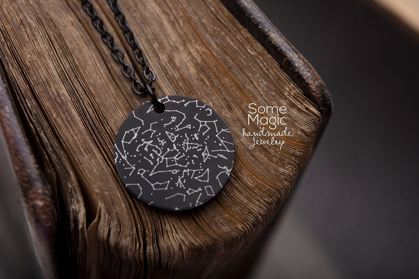 Personalized Star Map Necklace, Custom Engraved Gift For Him, Star Chart Men or Women Necklace for Wedding, Birthday or Anniversary, KP.4