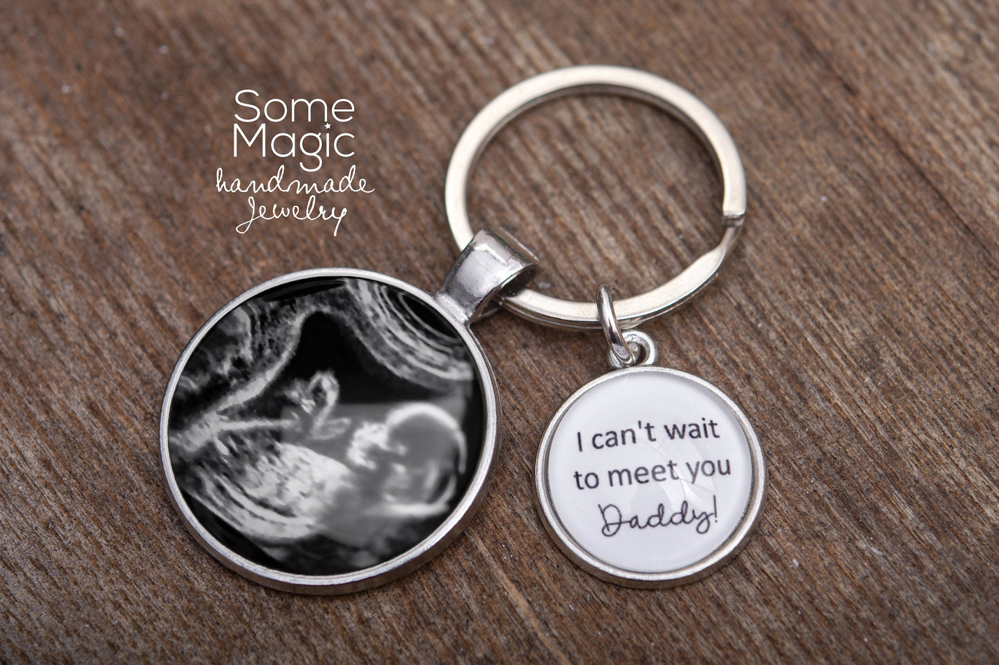 Personalized Ultrasound Photo Keychain, Pregnancy Gifts, Custom Daddy Keychain, Ultrasound Gifts, Mothers Day Gift, Father, New Dad, C.1
