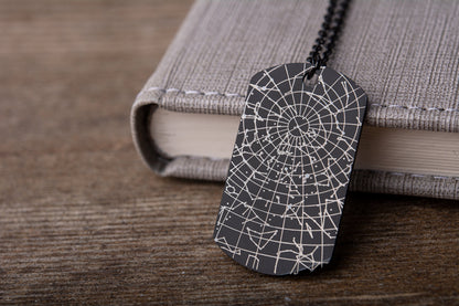 Star Map Necklace for Men, Custom Engraved Dog Tag Pendant, Personalized Star Jewelry Gift, Birthday Gift for Him, Husband, Boyfriend, KP.4