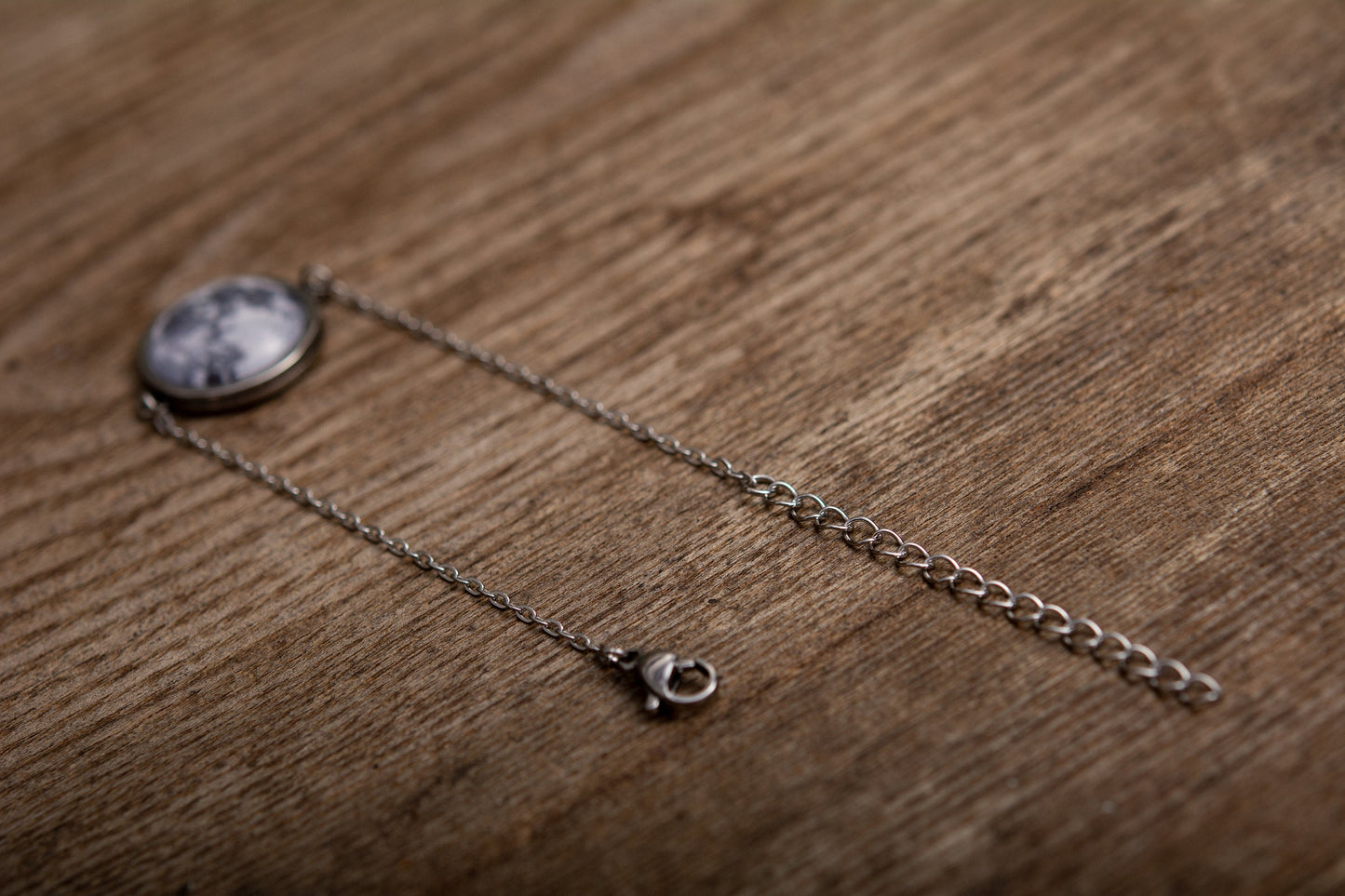 Custom Moon Phase Bracelet with Date and Initial Engraved on Back Side, Personalized Birthday or Anniversary Jewelry Gift for Women, AP.1