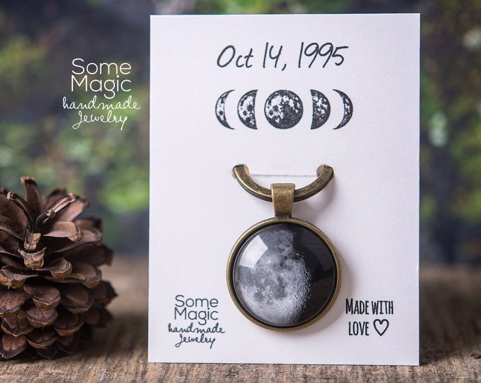 Custom Moon Phase Keychain, Personalized Gift for Men, Gift for Him, Custom Birth Moon, Personalized Key Chain, Custom Keychain, RP.1