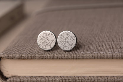 Custom Star Map from Your Special Date Stud Earrings, Night Sky Earrings, Personalized Birthday Gift for Women, Jewelry with Stars, AU.2