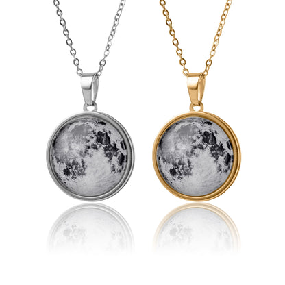 Double Sided Necklace, Custom Moon Phase And Unique Star Map Necklace, Birthday Gift For Women Personalized Anniversary Gift For Her, KP.7