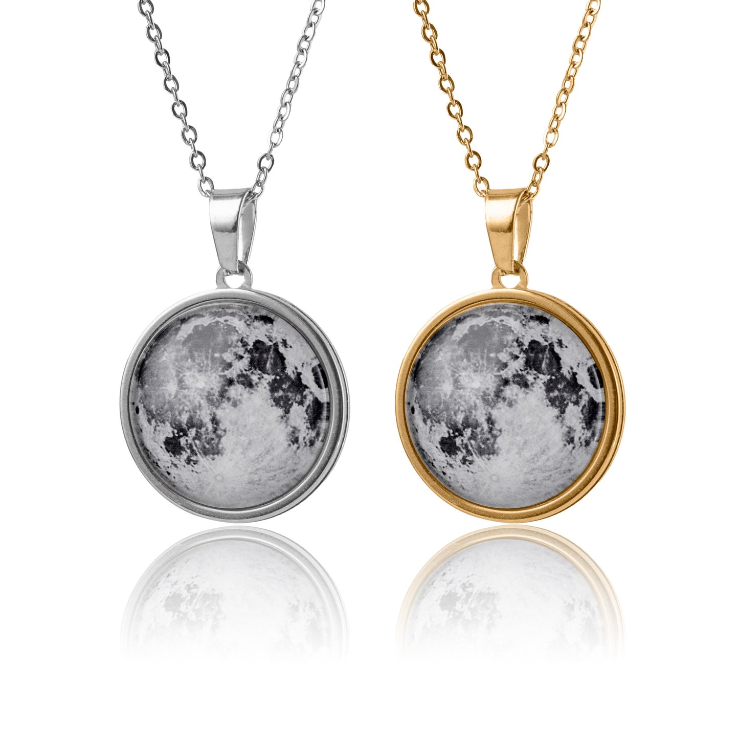 Custom Moon Phase And Star Map Necklace, Double Sided Pendant, Jewelry Birthday Gift For Women, Personalized Gift For Her, KP.7
