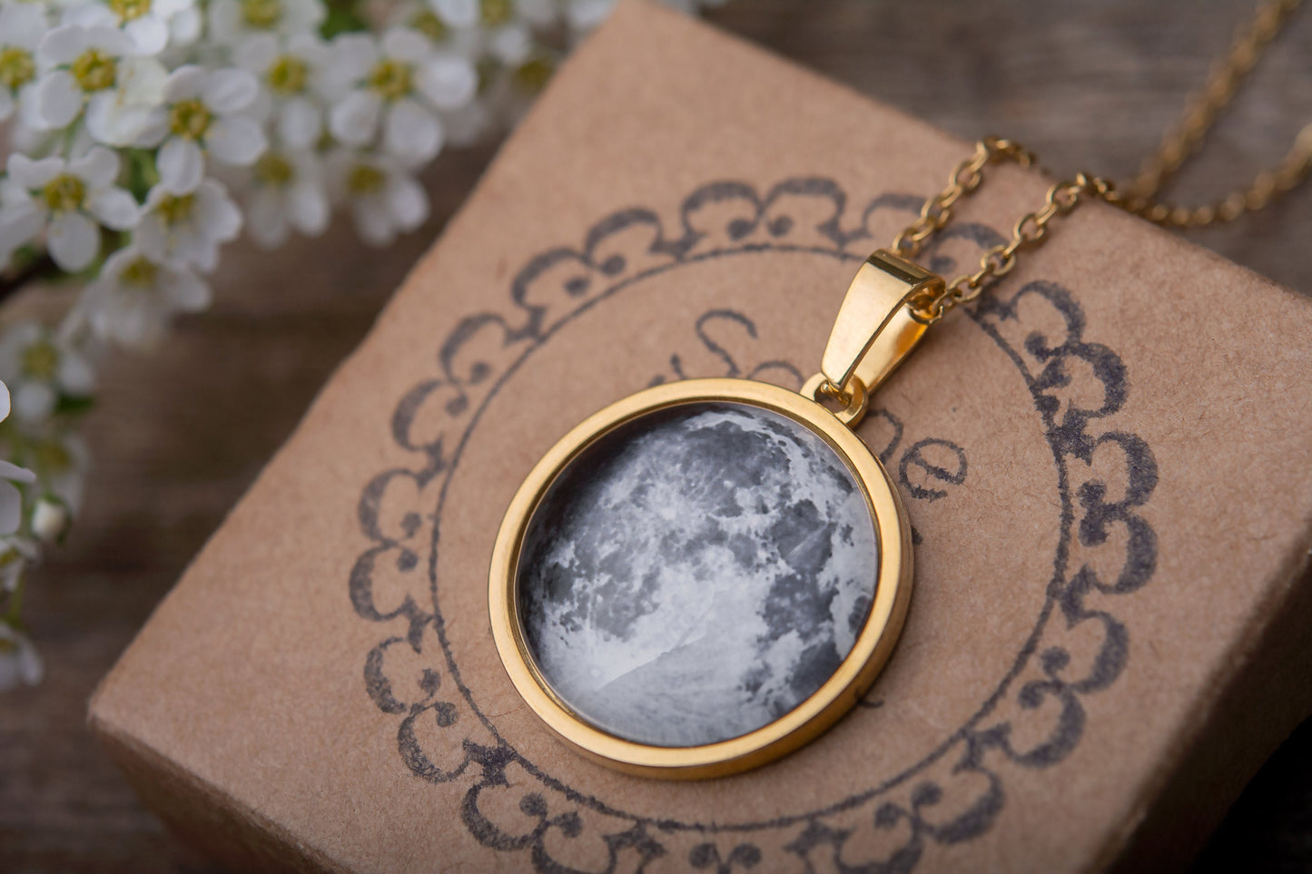 Any Text & Custom Birth Moon Phase Necklace, Personalized Pendant, Birthday Gift For Women, Jewelry Gift For Her, Anniversary Gift, KP.7