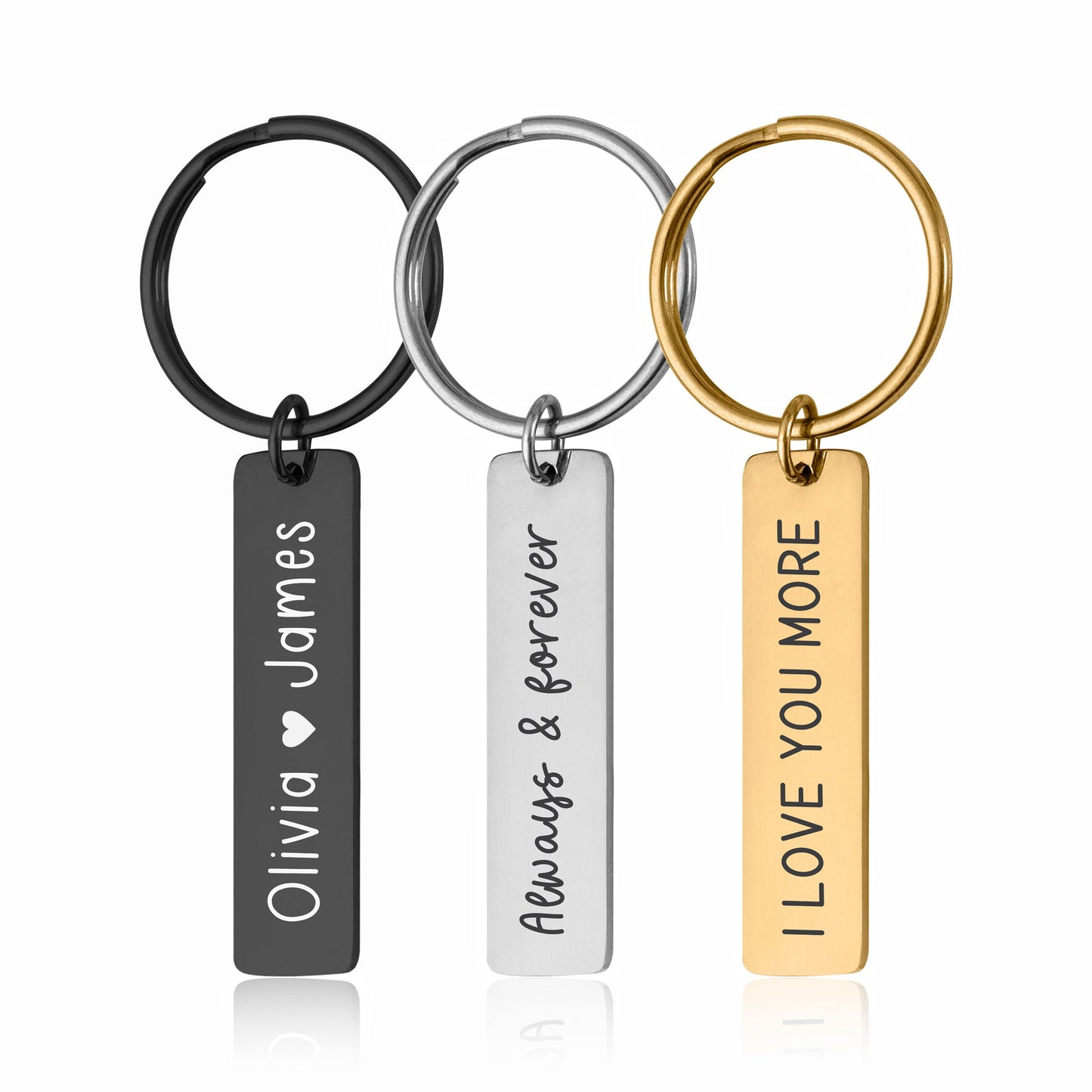 Personalized Keychain with Custom Text, Anniversary or Birthday Gift For Women or Men, Boyfriend or Girlfriend Gift, Engraved Words, C.2